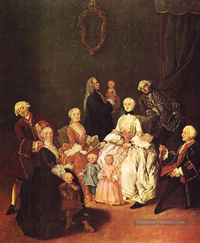 Scènes de la vie familiale patricienne Pietro Longhi Peintures à l'huile